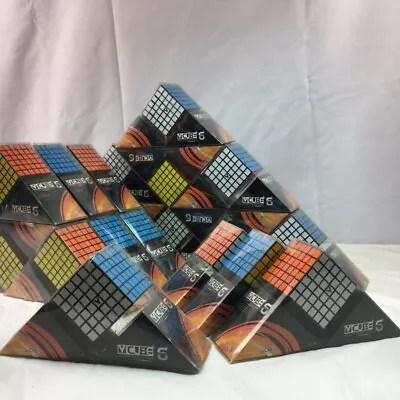 $9.46 • Buy V-CUBE 6x6x6 Brain Teaser Cube Multi-Color Flat Puzzle Black Plastic