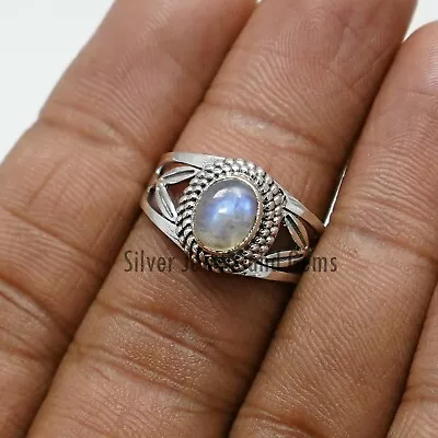 Moonstone Ring Artisan Design June Birthstone Unique Dainty Ring • $27.52