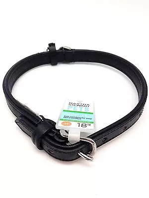 Martha Stewart Pets Leather Dog Collar Soft Padded Comfort 18  Medium Size Neck • $12.99