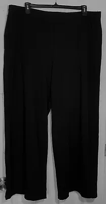 NEW Pure J. JILL 1X Wide Leg Easy Fit Stretch Knit Pants Black • $39.99