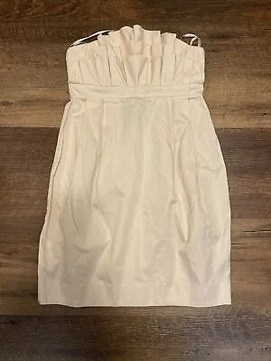 NWT H&M The Garden Collection Strapless  Knife Pleated Cocktail Dress Nude  Sz 6 • $20.95