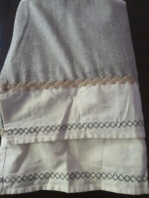 $25.99 • Buy Levtex Baby® Night Owl Collection  Crib Skirt Grey / Tan Pre-owned 