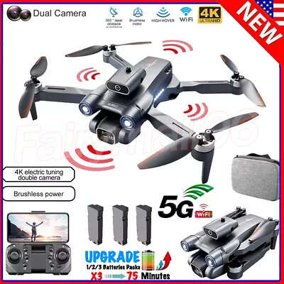 S1S Mini Drone 6K Dual HD Camera UAV 5G Wifi FPV Obstacle Avoidance Quadcopter • $60.32