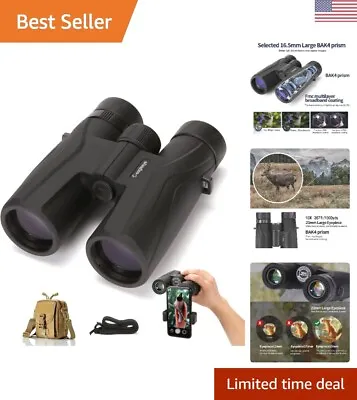$157.99 • Buy Rugged 10x42 Binoculars - Waterproof & Fog-Proof - Bird Watching, Hunting