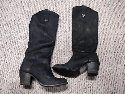 Vintage 90s Frye Womens Button Tall Riding Boots Black Size 5¹/² B • $79.99