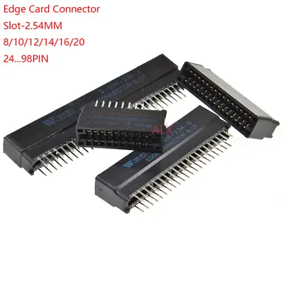$8.76 • Buy 5pcs Edge Card Connector Slot 2.54 Mm Holes Through Socket Finger Gold PCB Pin