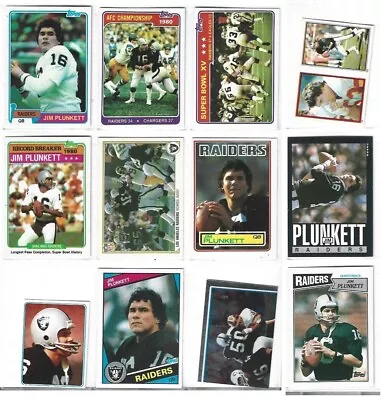 Jim Plunkett Oakland Los Angeles Raiders 12 Card 1981-1987 Lot-all Different • $4.50