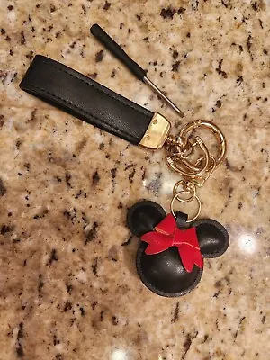 Disney Keychain Minnie Mouse Black And Red Link Keys Car Accessory  • $11.50