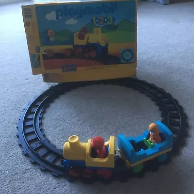 £10 • Buy Playmobil 123 Train Set Train Track Driver And Box 8 Track Pieces 2 Figures