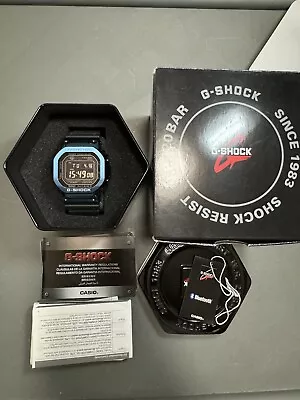 Casio G-Shock Black Men's Watch - GMWB5000G2JF (Blue Bezel) • $300