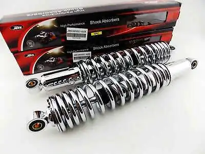 HONDA CR125M ELSINORE 365mm JBS CHROME REAR SHOCK ABSORBERS EYE TO EYE • $114.49