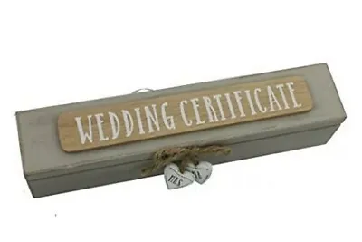 Wedding Certificate Holder Rustic Marriage Keepsake Anniversary Gift • £10.99