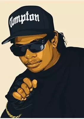 New Eazy - E Rapper Wall Art Premium Poster Size A5-a1 • $20