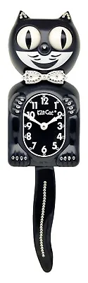 Limited Edition Black Kit-Cat Klock Swarovski Crystals Jeweled Clock • $149.95