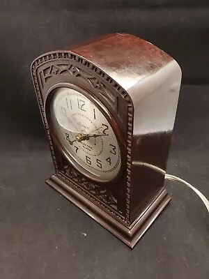 Vintage Royal Electric Bakelite Spin-to-start Clock Alarm Antique • $14.99