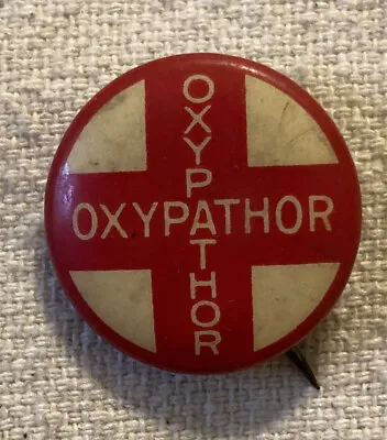 Oxypathor Button Pin Antique Quack Medical Device Vintage Old Badge • $35