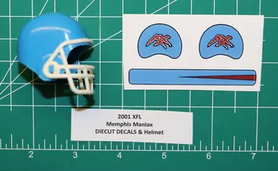 2001 XFL Memphis Maniax Maniacs *DIECUT DECALS* For OPI Football Gumball Helmets • $6.50