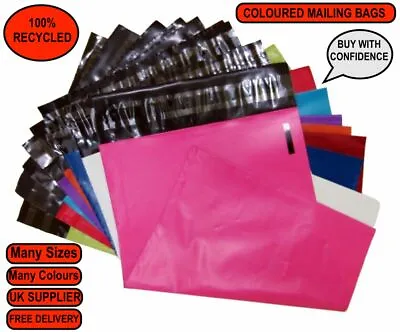 £1.93 • Buy Mailing Postal Bags Coloured Parcel Sacks Mail Post Bag Blue Pink Purple Red Uk