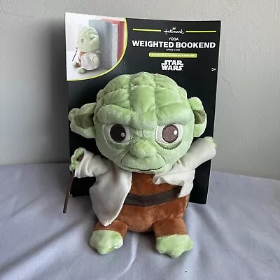 Hallmark Star Wars Disney Yoda Weighted Bookend Plush Heavy Appuie-Livre New • $19.99