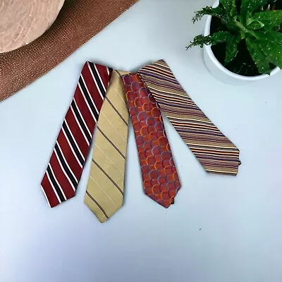 VTG Lot 4 Mens Ties Neckties Tommy Hilfiger Dress Classic Silk Assorted Prints • $19.99