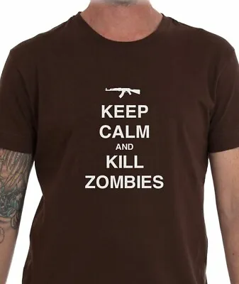 Keep Calm And Kill Zombies - Mens Funny T-shirt Call Of Duty Gamers Gift Idea • £7.98