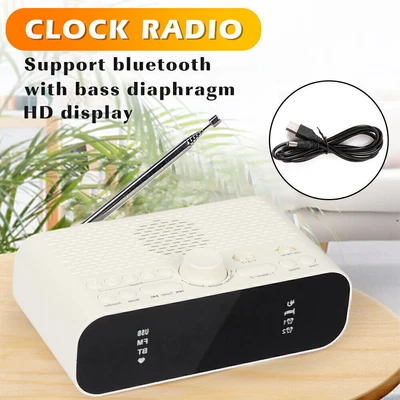 $31.29 • Buy LED Digital Alarm Clock Radio Bedside FM Clock Radio With Bluetooth Speaker AU
