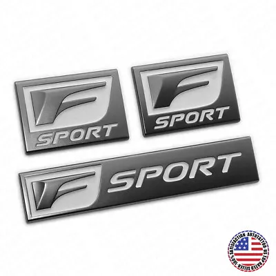 3x F-Sport Logo OEM ABS Badge Side Fender Marker Trunk Lid Nameplate Emblem Set • $44.99