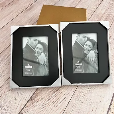 Set Of 2 Malden Designs  4x6”   Black Picture Frame Brand New • $18.99