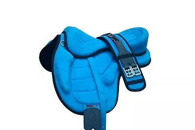 Synthetic Treeless Freemax Suede English Horse Saddles All Purpose Tack