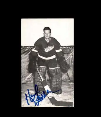 Hank Bassen Signed JD McCarthy Vintage Postcard 1950`s 60`s Detroit Red Wings Au • $20