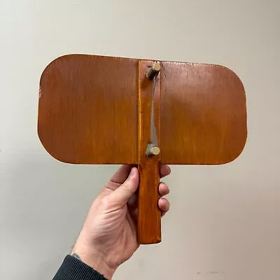 Vintage Wooden One Person Ping Pong Paddle - Novelty Wood Paddle W/ Net • $38.95