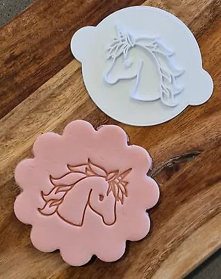 Unicorn Cookie Stamp - Cupcake Embosser • $15.95