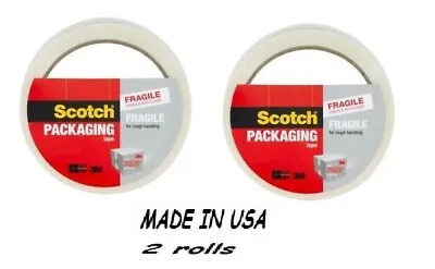 Fragile Marking Tape Handle W/ Care Shipping Packing 1.88”  Scotch (2 Rolls ) • $8.95