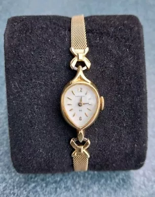 Vintage Hamilton 10K Gold Filled Wind Up Women's Stretch Wrist Watch Working  • $22.72