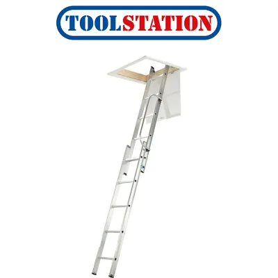 £67.83 • Buy Werner 2 Section Loft Ladder & Handrail