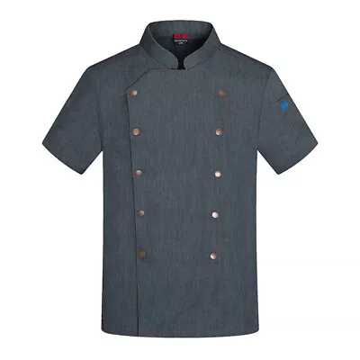 Chef Uniform Moisture-wicking Tops Restaurant Cooking Shirt Mens Womens • £19.99