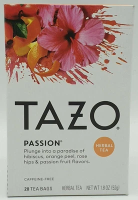 £14.49 • Buy Tazo Passion Herbal Tea Caffeine Free 20 Tea Bags