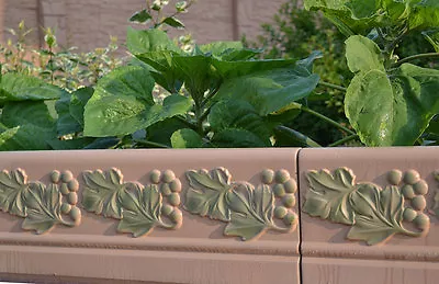 Concrete Mold Decorative Fence Grapes Border Edging Concrete Garden Mold BR08 • $39