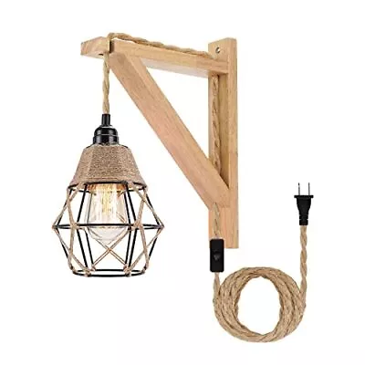 Frideko Wall Lamp With Plug In Cord Plug In Wall Sconces Farmhouse Hanging Lamps • $33.15