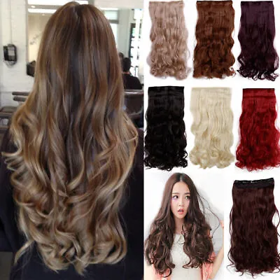 £13.99 • Buy KOKO Thick One Piece Strip Clip In Hair Extension Straight/Curly Like Real Hair