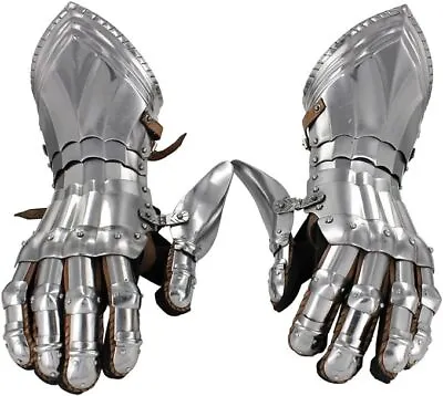 Medieval Warrior Metal Gothic Knight Style Gauntlets Functional Armor Gloves • $69.99