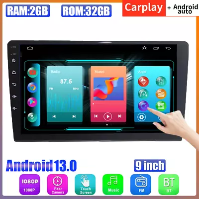 Android13 9inch Carplay Quad Core GPS Navigation Car MP5 Stereo Player FM SWC HD • $83.99