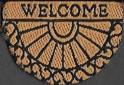 Dollhouse Miniature 1:24 Woven Half Round Welcome Mat 1 1/4  X 7/8  SK18-07 • $2.69