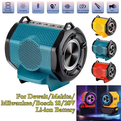 Portable HIFI Bluetooth Speaker Stereo For Dewalt For Makita 18V Li-ion Battery • $47.99