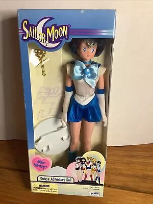 NEW Sealed Sailor Moon 11.5  Sailor Mercury Deluxe Adventure Doll W/Wand & Stand • $142.10