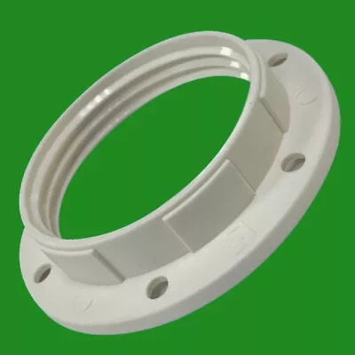 White Lampshade Collar Ring M38 Thread Replacement Lamp Edison Screw ES E27 • £0.99