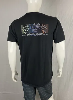 Billabong 2-Sided Surfside Sports Graphic Logo Black Premium T-Shirt Men's XL • $11.99