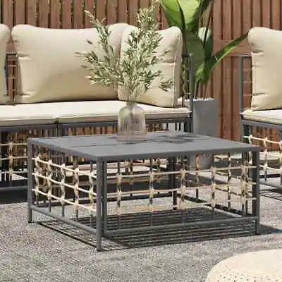 $97.99 • Buy  Outdoor Furniture Outdoor Sofa And Table Lounge Setting Poly Rattan VidaXL