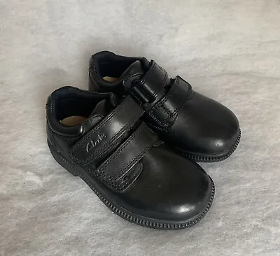 £27 • Buy Boys Clarks School Shoe Deaton Inf Black Leather Size 8G Was £34
