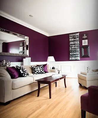 £9.99 • Buy Dark Purple Wallpaper - 51125413 - Durable Heavy Vinyl Texture - Lounge Decor
